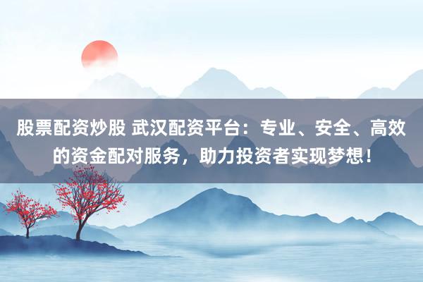 股票配资炒股 武汉配资平台：专业、安全、高效的资金配对服务，助力投资者实现梦想！