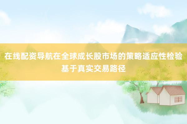 在线配资导航在全球成长股市场的策略适应性检验基于真实交易路径