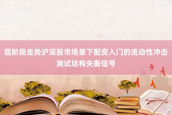 现阶段走势沪深股市场景下配资入门的流动性冲击测试结构失衡信号
